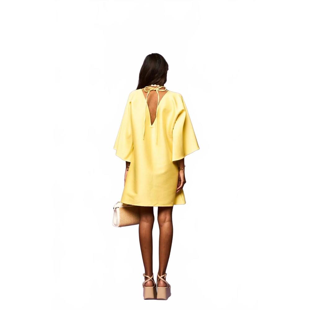 NEW TELA bows mini dress in yellow - Picture 2 of 2